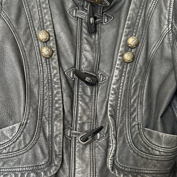 Distressed Aviator Leather Jacket - Picture 3 of 7